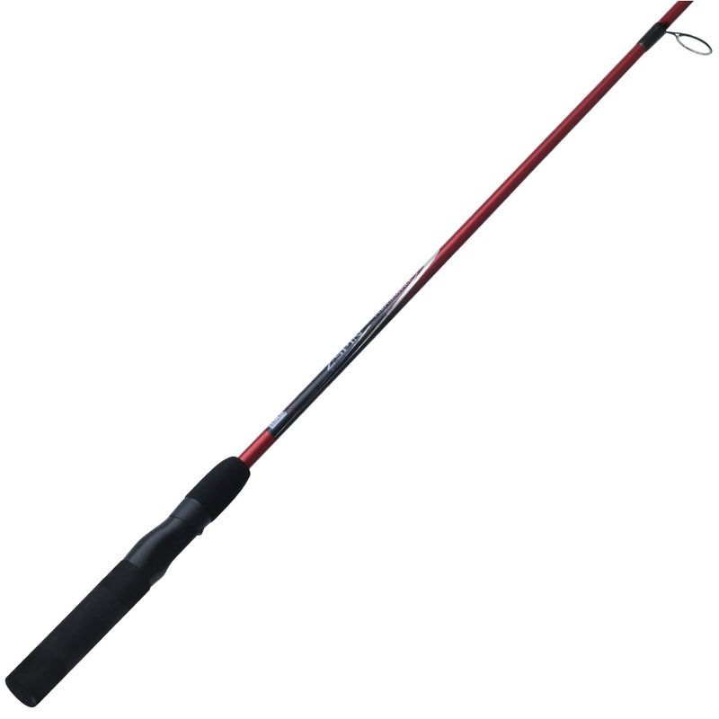 Zebco Z-Cast Spinning Fishing Rod, 6-Foot 2-Piece Durable Z-Glass Fishing Pole, Comfortable EVA Rod Handle, Shock-Ring Guides, Medium Power, Red - Image 1